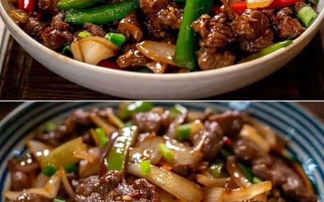 Receta de wok de inspiración china con ternera y cebolla:
