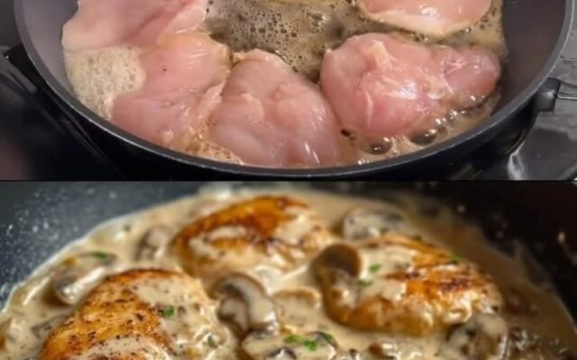 ¡Preparo este pollo con champiñones tres veces por semana! Es fácil de hacer y el sabor es increíble.